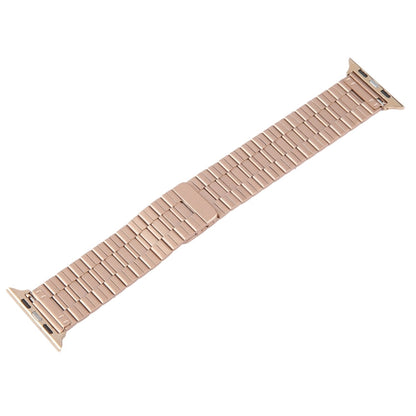 Skorter | For Apple Watch SE 2022 44mm Bamboo Stainless Steel Magnetic Watch Band (Rose Gold)