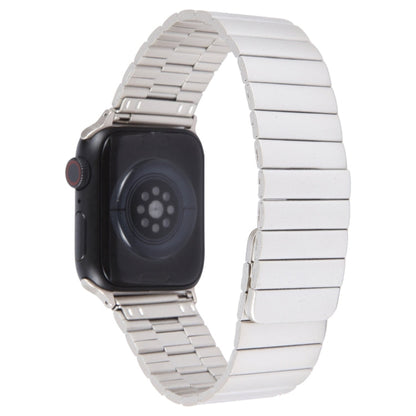 Skorter | For Apple Watch SE 2022 44mm Bamboo Stainless Steel Magnetic Watch Band (Starlight)