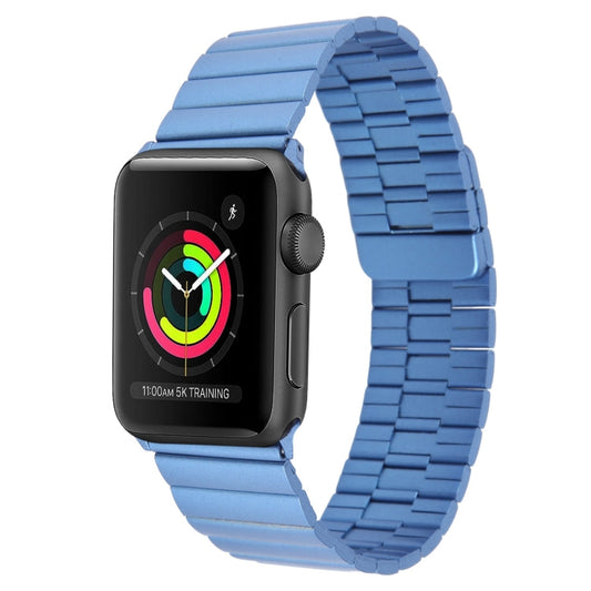 Skorter | For Apple Watch 42mm Bamboo Stainless Steel Magnetic Watch Band (Blue)
