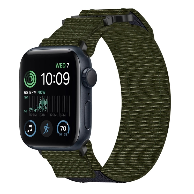 Skorter | For Apple Watch SE 2022 40mm Nylon Velcro Watch Band (Army Green)