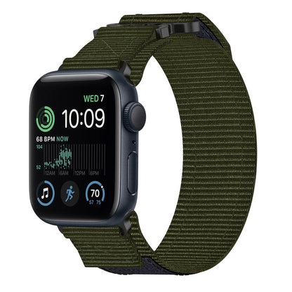 Skorter | For Apple Watch SE 2022 40mm Nylon Velcro Watch Band (Army Green)