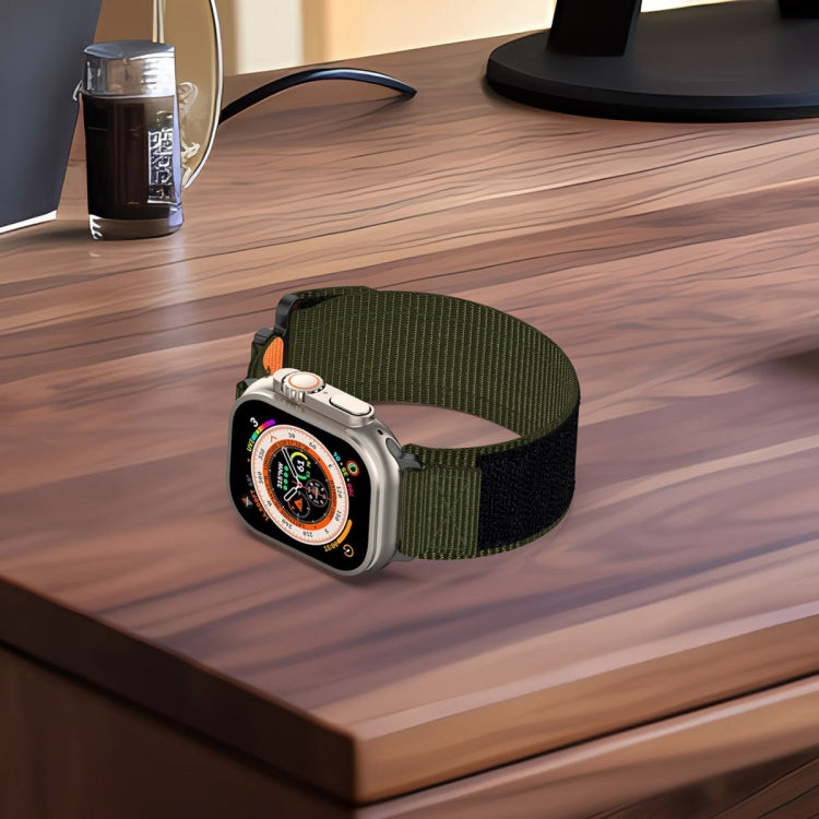 Skorter | For Apple Watch SE 2022 40mm Nylon Velcro Watch Band (Army Green)