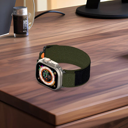 Skorter | For Apple Watch SE 2022 40mm Nylon Velcro Watch Band (Army Green)