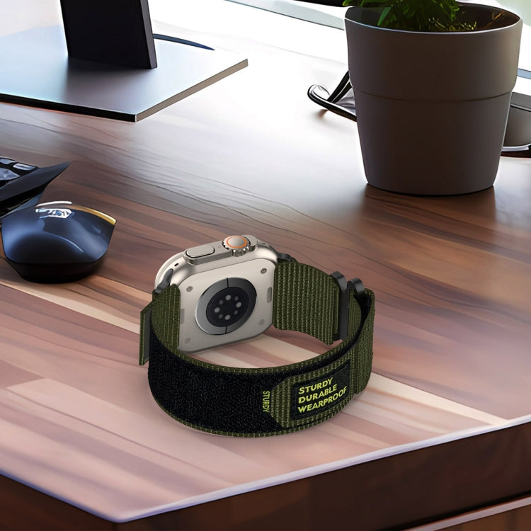 Skorter | For Apple Watch SE 2022 40mm Nylon Velcro Watch Band (Army Green)