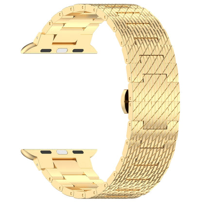 Skorter | For Apple Watch SE 2022 40mm Twill Stainless Steel Band (Gold)