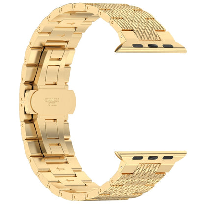 Skorter | For Apple Watch 42mm Twill Stainless Steel Bracelet (Gold)