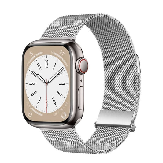 Skorter | For Apple Watch 42mm ZGA Milanese Magnetic Metal Bracelet (Silver)