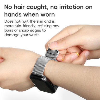 Skorter | For Apple Watch 42mm ZGA Milanese Magnetic Metal Bracelet (Silver)