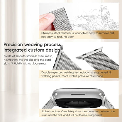 Skorter | For Apple Watch 42mm ZGA Milanese Magnetic Metal Bracelet (Black)