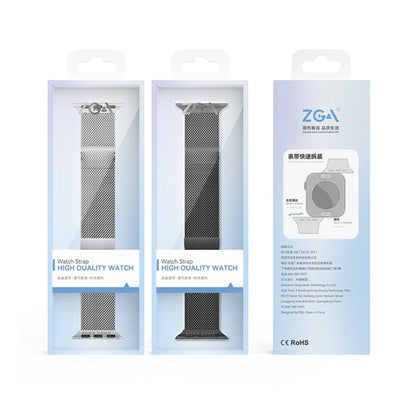 Skorter | For Apple Watch 42mm ZGA Milanese Magnetic Metal Bracelet (Black)