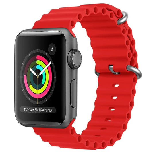 Skorter | For Apple Watch 42mm ZGA Ocean Silicone Band (Red)