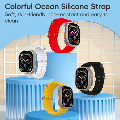 Skorter | For Apple Watch 42mm ZGA Ocean Silicone Band (Red)