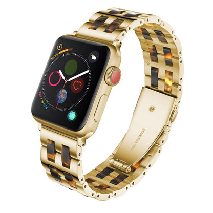 Skorter | For Apple Watch 5 & 4 44mm / 3 & 2 & 1 42mm Stainless Steel + Resin Band (Hawksbill)