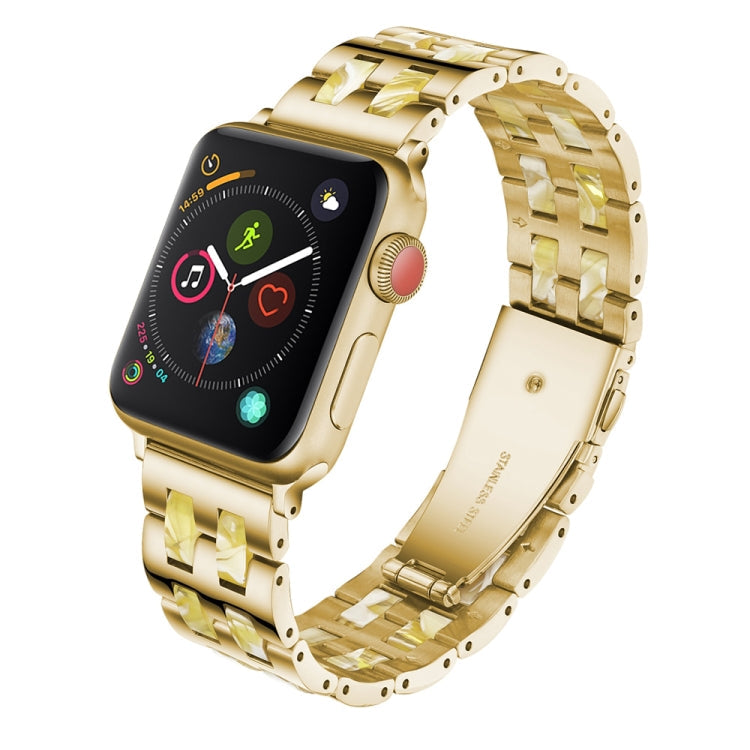 Skorter | For Apple Watch 5 & 4 44mm / 3 & 2 & 1 42mm Stainless Steel + Resin Strap (Beeswax)