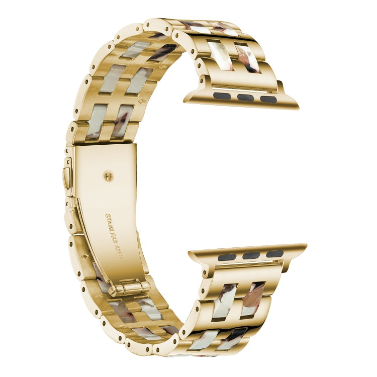 Skorter | For Apple Watch 5 & 4 44mm / 3 & 2 & 1 42mm Stainless Steel + Resin Band (Nougat)