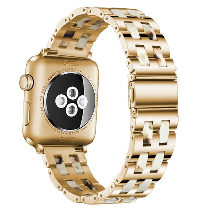 Skorter | For Apple Watch 5 & 4 44mm / 3 & 2 & 1 42mm Stainless Steel + Resin Band (Nougat)