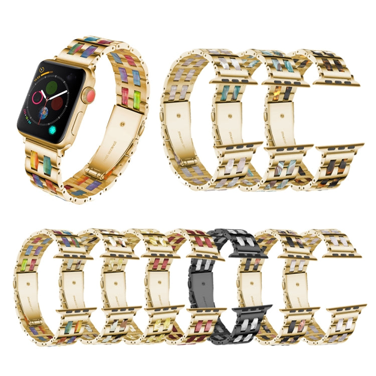 Skorter | For Apple Watch 5 & 4 44mm / 3 & 2 & 1 42mm Stainless Steel + Resin Band (Hawksbill)