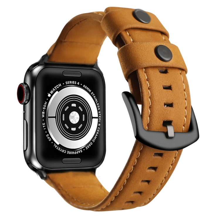 Skorter | For Apple Watch 5 & 4 40mm / 3 & 2 & 1 38mm Leather strap (Brown)