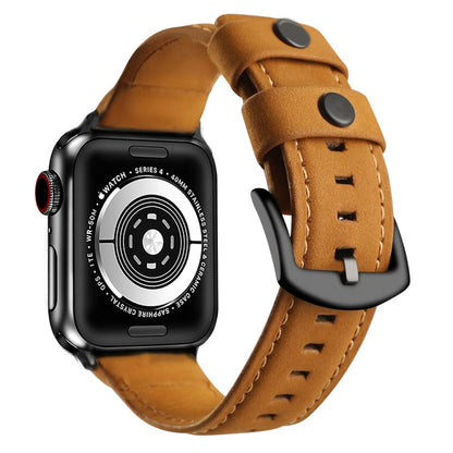 Skorter | For Apple Watch 5 & 4 40mm / 3 & 2 & 1 38mm Leather strap (Brown)