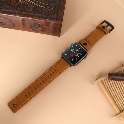 Skorter | For Apple Watch 5 & 4 40mm / 3 & 2 & 1 38mm Leather strap (Brown)