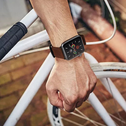 Skorter | For Apple Watch 5 & 4 44mm / 3 & 2 & 1 42mm Leather Watch Band (Coffee)