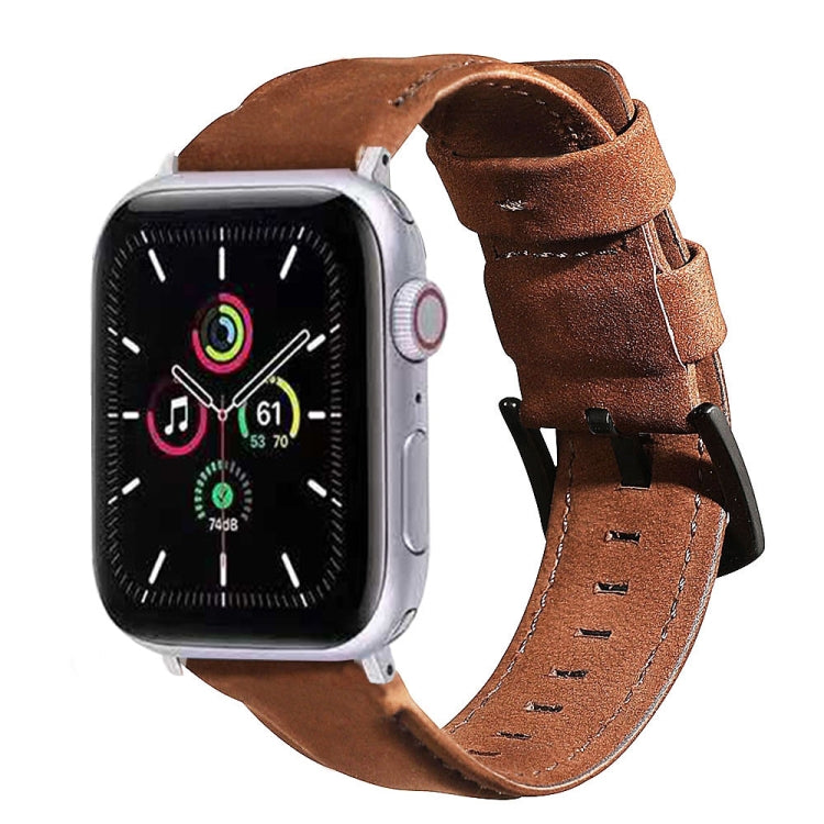 Skorter | For Apple Watch 5 & 4 44mm / 3 & 2 & 1 42mm Leather Watch Band (Coffee)