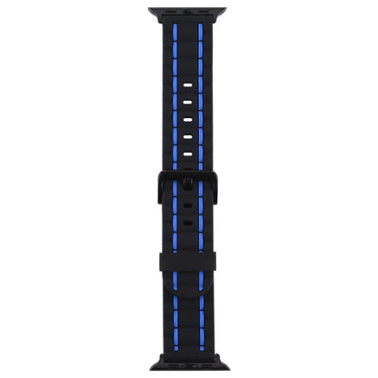 Skorter | For Apple Watch 5 & 4 44mm / 3 & 2 & 1 42mm Silicone Wave Style Watch Band (Blue)