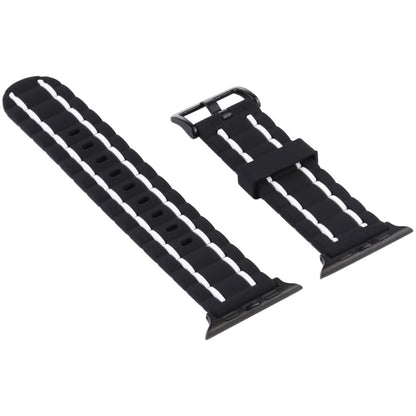 Skorter | For Apple Watch 5 & 4 44mm / 3 & 2 & 1 42mm Silicone Wave Style Watch Band (White)