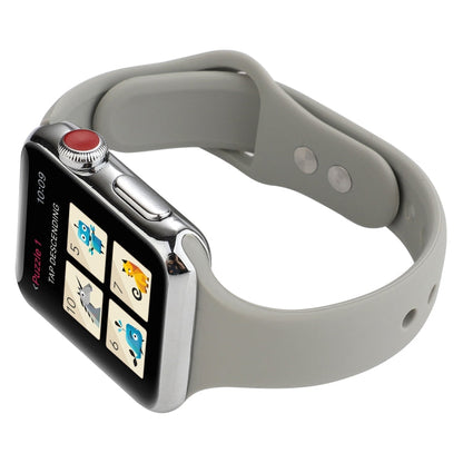 Skorter | For Apple Watch 5 & 4 44mm / 3 & 2 & 1 42mm Thin Silicone Double Closure Watch Band (Brick Blue)