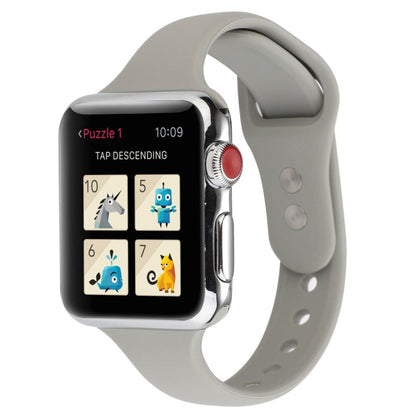 Skorter | For Apple Watch 5 & 4 44mm / 3 & 2 & 1 42mm Thin Silicone Double Closure Watch Band (Brick Blue)