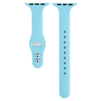 Skorter | For Apple Watch 5 & 4 44mm / 3 & 2 & 1 42mm Thin Silicone Double Buckle Watch Band (Emerald Green)
