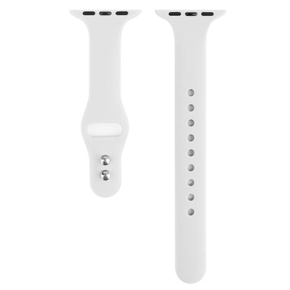 Skorter | For Apple Watch 5 & 4 44mm / 3 & 2 & 1 42mm Slim Silicone Double Loop Watch Band (Porcelain)