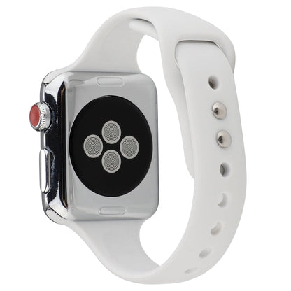 Skorter | For Apple Watch 5 & 4 44mm / 3 & 2 & 1 42mm Slim Silicone Double Loop Watch Band (Porcelain)