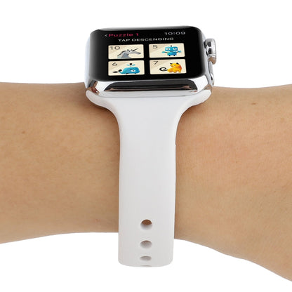 Skorter | For Apple Watch 5 & 4 44mm / 3 & 2 & 1 42mm Slim Silicone Double Loop Watch Band (Porcelain)