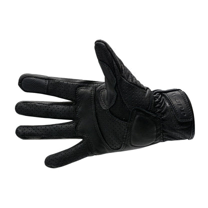 Skorter | WUPP CS-1049A Outdoor Motorcycle Cycling Breathable Leather Full Finger Gloves with Holes, Size:M(Black)