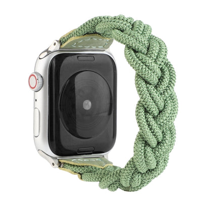 Skorter | Elastic woven watch strap for Apple Watch Series 7 41mm / 6 & SE & 5 & 4 40mm / 3 & 2 & 1 38mm, Length:150mm (Green)