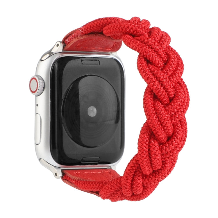 Skorter | Elastic Woven Bracelet for Apple Watch Series 7 41mm / 6 & SE & 5 & 4 40mm / 3 & 2 & 1 38mm, Length: 150mm (Red)