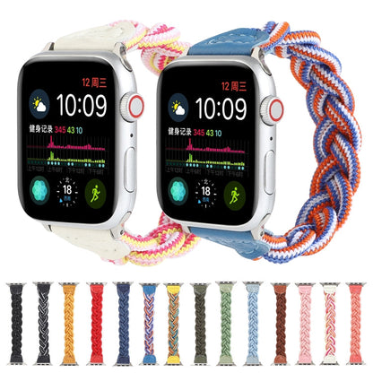 Skorter | Elastic Woven Bracelet for Apple Watch Series 7 41mm / 6 & SE & 5 & 4 40mm / 3 & 2 & 1 38mm, Length: 150mm (Red)