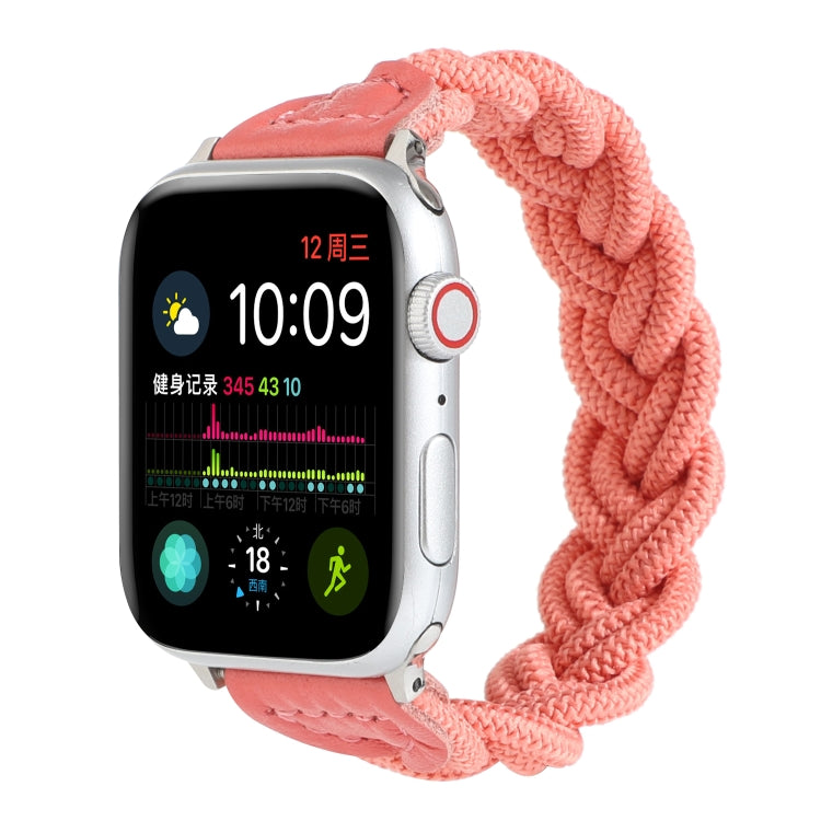 Skorter | Elastic woven watch band for Apple Watch Series 9&8&7 41mm / SE 3&SE 2&6&SE&5&4 40mm / 3&2&1 38mm, Length:160mm (Watermelon Red)