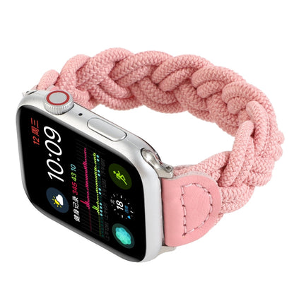 Skorter | Elastic Woven Band for Apple Watch Series 9&8&7 41mm / SE 3&SE 2&6&SE&5&4 40mm / 3&2&1 38mm, Length:160mm(Pink)