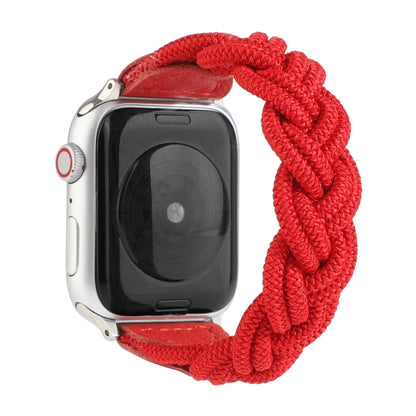 Skorter | Elastic Woven Bracelet for Apple Watch Series 7 41mm / 6 & SE & 5 & 4 40mm / 3 & 2 & 1 38mm, Length: 160mm (Red)