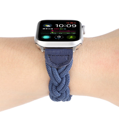 Skorter | Elastic woven watch band for Apple Watch Ultra 49mm & Watch Ultra 2 49mm / Series 9 & 8 & 7 45mm / SE 3 & SE 2 & 6 & SE & 5 & 4 44mm / 3 & 2 & 1 42mm, length: 120mm (Blue)