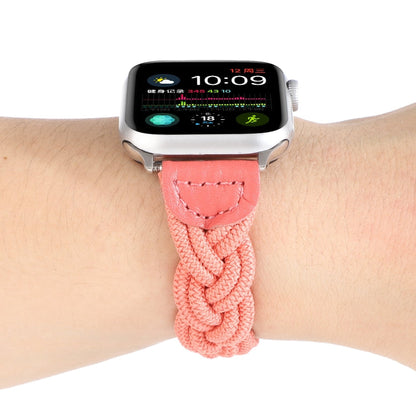 Skorter | Elastic woven watch band for Apple Watch Ultra 49mm & Watch Ultra 2 49mm / Series 9 & 8 & 7 45mm / SE 3 & SE 2 & 6 & SE & 5 & 4 44mm / 3 & 2 & 1 42mm, Length: 130mm (Watermelon Red)