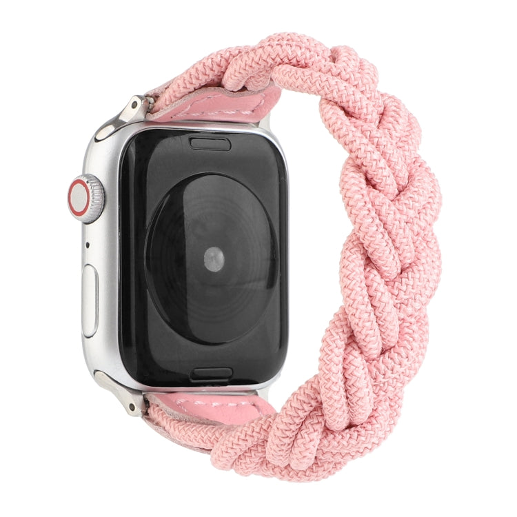 Skorter | Elastic woven band for Apple Watch Ultra 49mm & Watch Ultra 2 49mm / Series 9 & 8 & 7 45mm / SE 3 & SE 2 & 6 & SE & 5 & 4 44mm / 3 & 2 & 1 42mm, Length: 130mm (Pink)