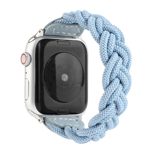 Skorter | Elastic Woven Watch Strap for Apple Watch Ultra 49 mm & Watch Ultra 2 49 mm / Series 9 & 8 & 7 45 mm / SE 3 & SE 2 & 6 & SE & 5 & 4 44 mm / 3 & 2 & 1 42 mm, Length: 130 mm (Sky Blue)