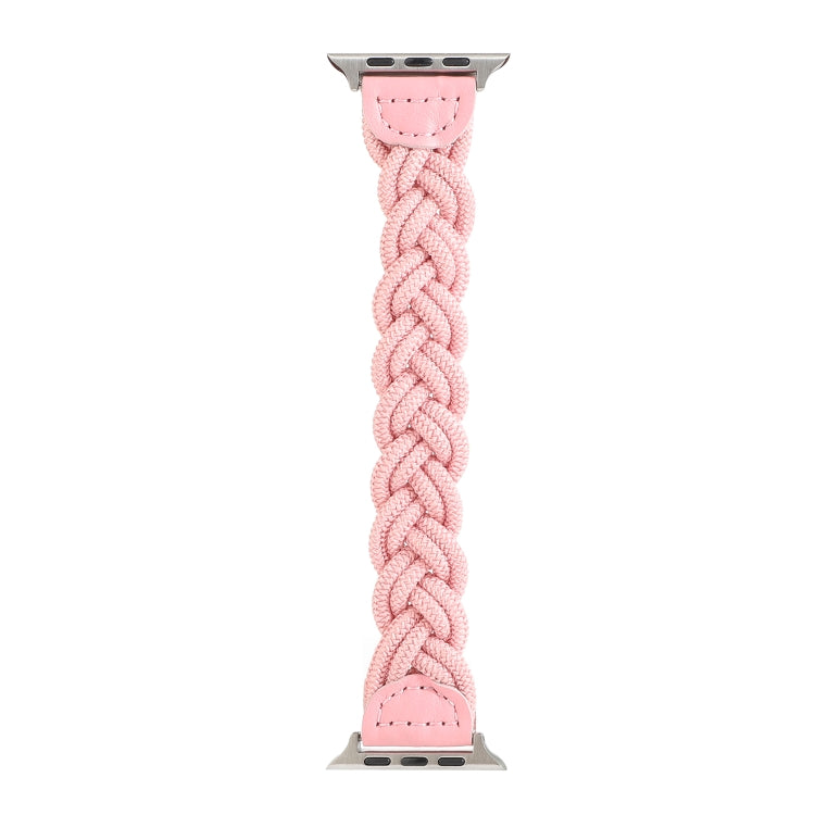 Skorter | Elastic Woven Watch Band for Apple Watch Series 7 45mm / 6 & SE & 5 & 4 44mm / 3 & 2 & 1 42mm, Length: 150mm (Pink)