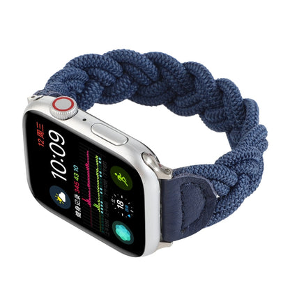 Skorter | Elastic Woven Band for Apple Watch Series 7 45mm / 6 & SE & 5 & 4 44mm / 3 & 2 & 1 42mm, Length: 150mm (Blue)