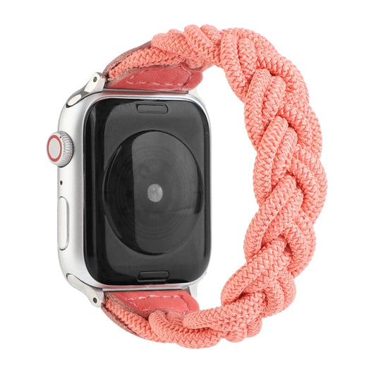 Skorter | Elastic woven watch band for Apple Watch Ultra 49mm & Watch Ultra 2 49mm / Series 9 & 8 & 7 45mm / SE 3 & SE 2 & 6 & SE & 5 & 4 44mm / 3 & 2 & 1 42mm, Length: 160mm (Watermelon red)