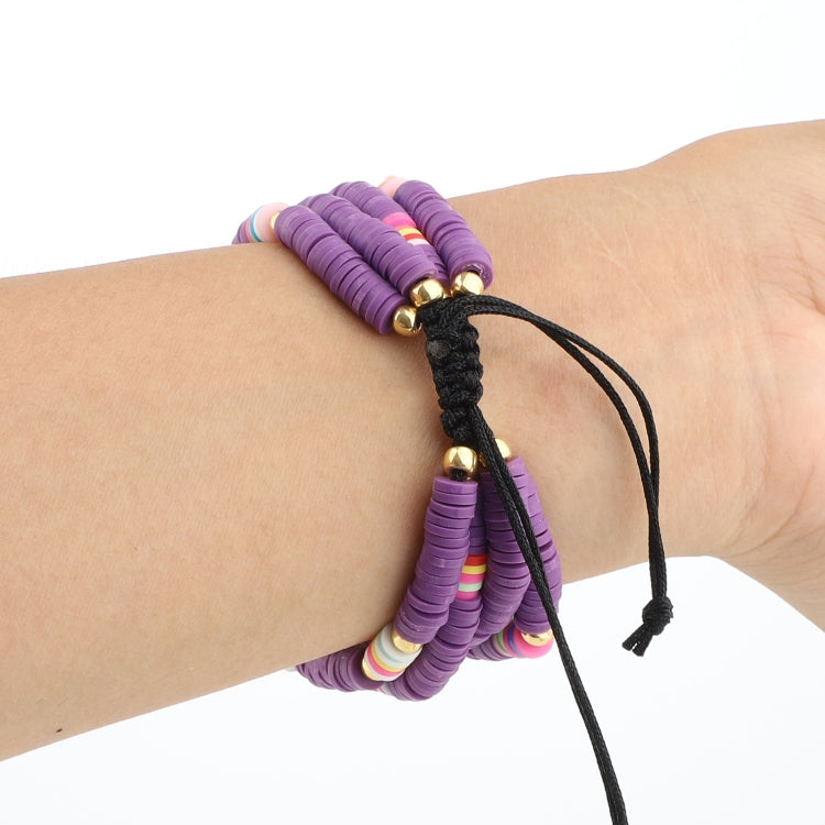 Skorter | Bohemian Style Soft Ceramic Beads Strap For Apple Series 7 41mm / 6 & SE & 5 & 4 40mm / 3 & 2 & 1 38mm (Purple)