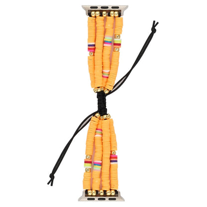 Skorter | Bohemian-style soft ceramic bead strap for Apple Series 7 41mm / 6 & SE & 5 & 4 40mm / 3 & 2 & 1 38mm (Yellow)